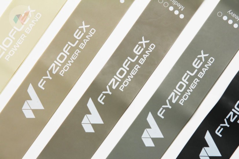 FyzioFlex Power Band Circle - set 5 odporových gum - šedé