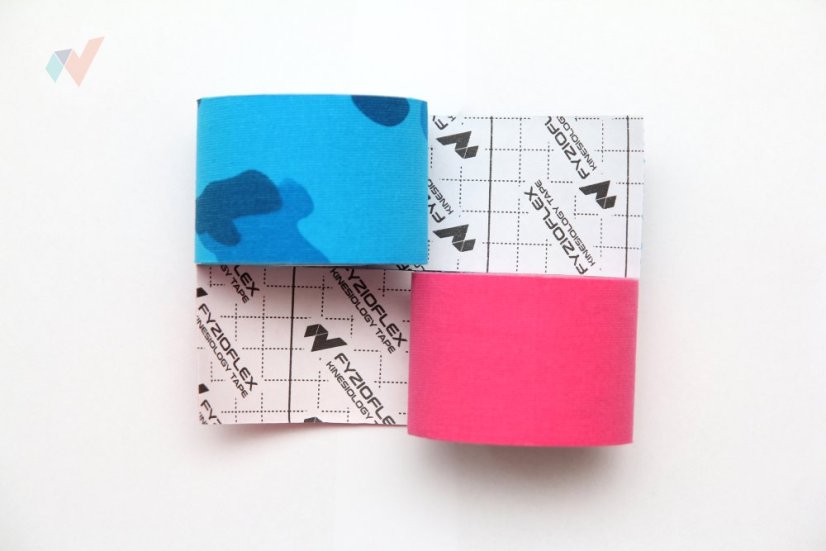 FyzioFlex Kinesiology Tape - vodeodolný - maskáčová modrá