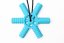 FyzioFlex Grab-it Rudder - hryzátko do ruky / grabber s textúrou - Farba: Fialová