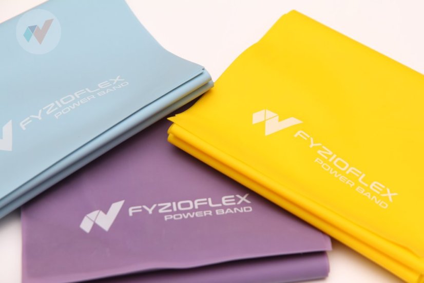 FyzioFlex Power Band - posilňovacia guma, 2 m - svetlo modrá - velmi ťažká