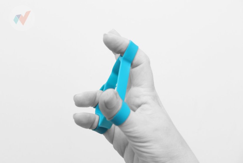 FyzioFlex Finger Band - posilovač prstů - 3 kg - Světle modrá