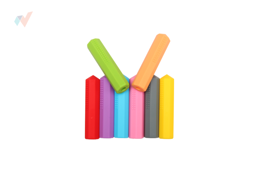 FyzioFlex Chew-on Crystal - násadka na tužku proti stresu - Barva: Červená