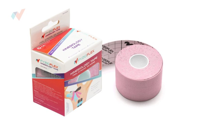 FyzioFlex Kinesiology Tape - voděodolný - světle růžová