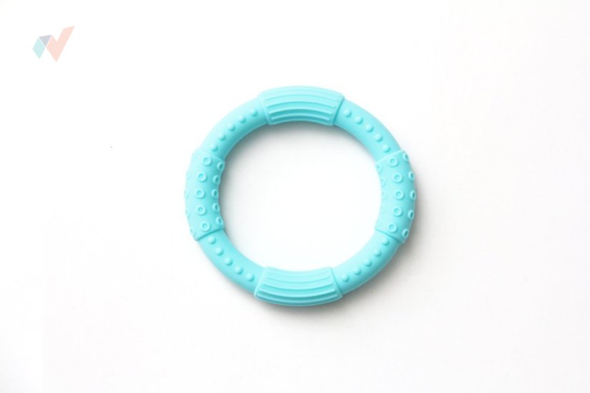 FyzioFlex Grab-it Circle - hryzátko s výstupkami pre menšie deti - Farba: Tyrkysová