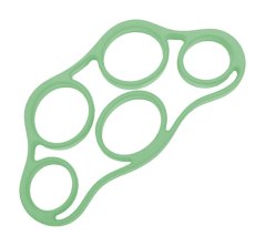 FyzioFlex Finger Band - posilovač prstů - 3 kg - Světle zelená