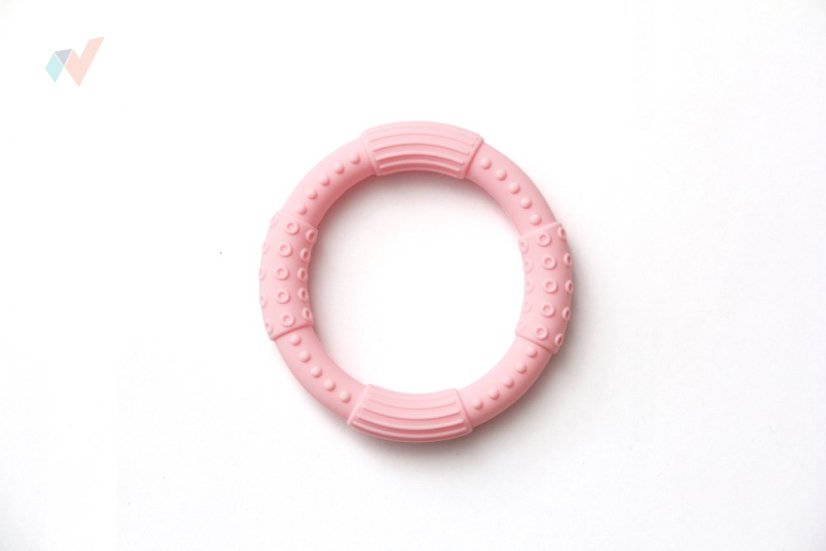 FyzioFlex Grab-it Circle - hryzátko s výstupkami pre menšie deti - Farba: Tyrkysová