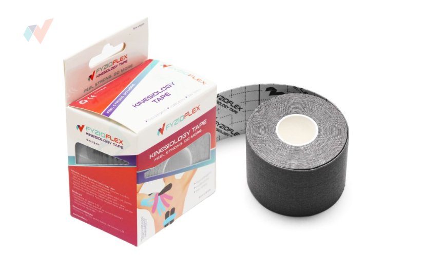 FyzioFlex Kinesiology Tape - voděodolný - černá