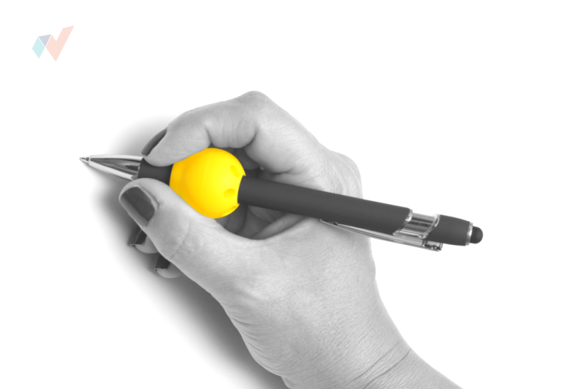 FyzioFlex Grip-it 20 - sada motorických úchopových pomôcok na ceruzku pre deti - Farba: Fialová