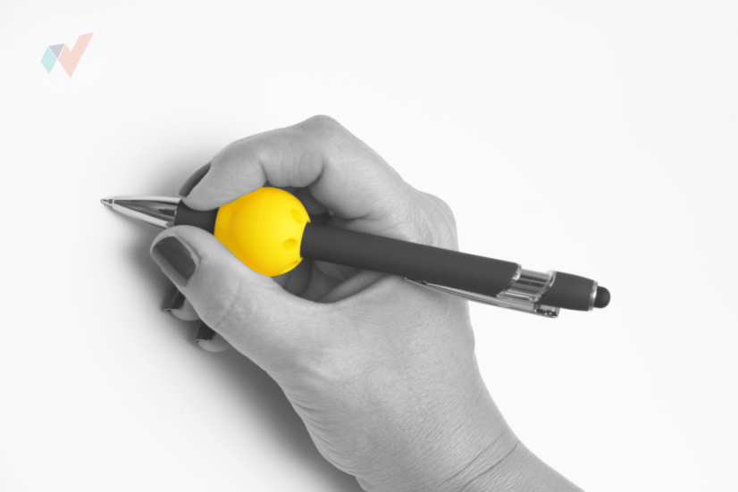 FyzioFlex Grip-it 25 - motorická úchopová pomôcka na ceruzku pre deti - Farba: Modrá