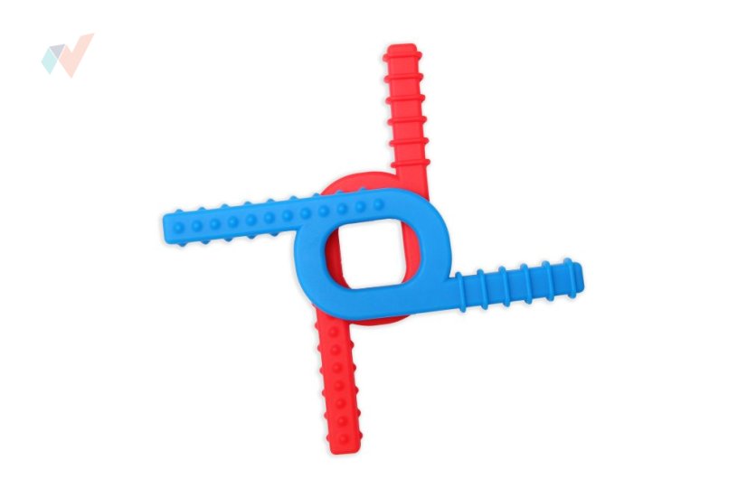 FyzioFlex Grab-it Q - hryzátko do ruky / grabber s textúrou - Farba: Modrá