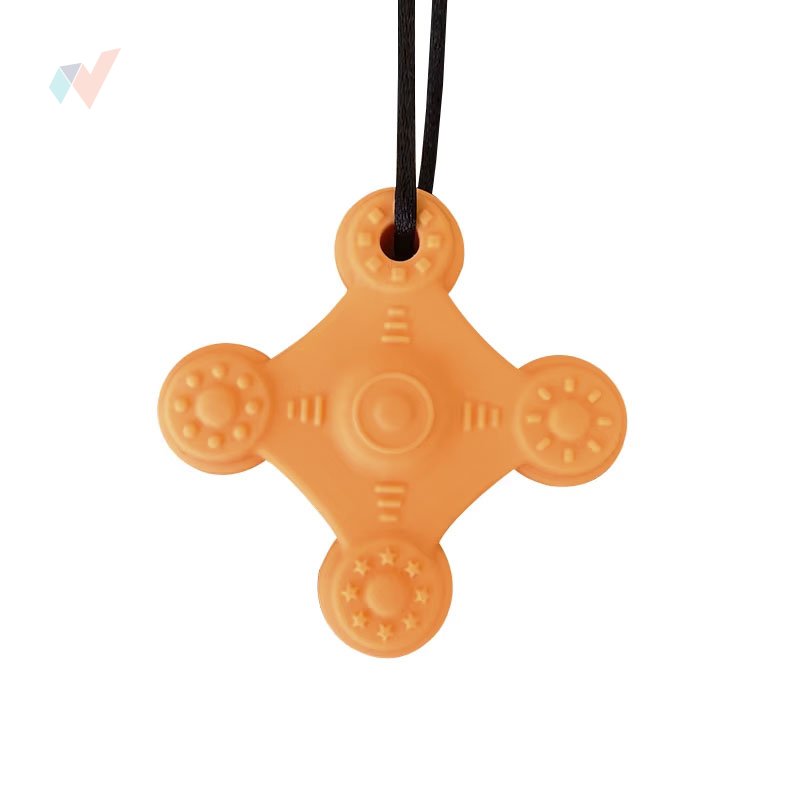 FyzioFlex Chew-it Cross - logopedické hryzátko - Farba: Oranžová