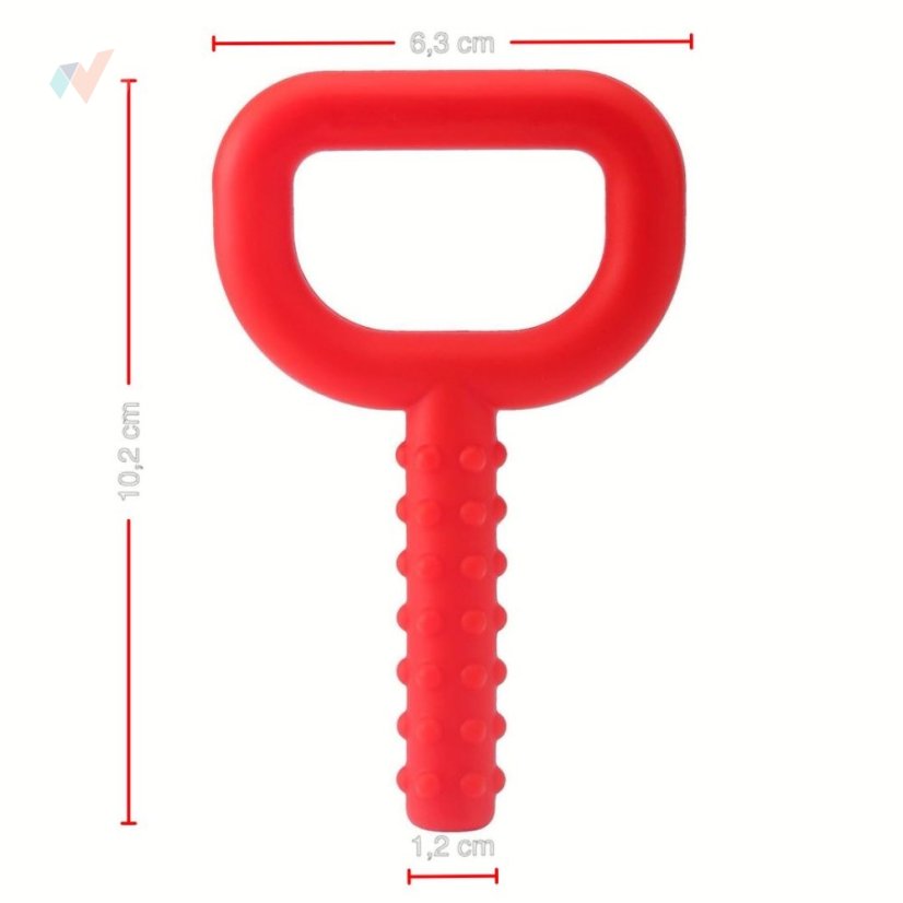FyzioFlex Grab-it Key Dot - žvýkací kousátko s výstupky pro menší děti