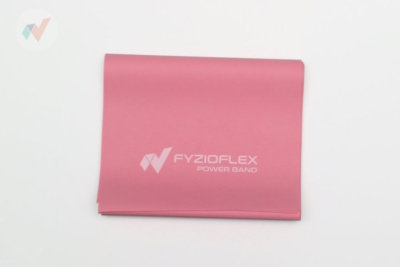 FyzioFlex Power Band - posilovací guma, 2 m - růžová - extra lehká