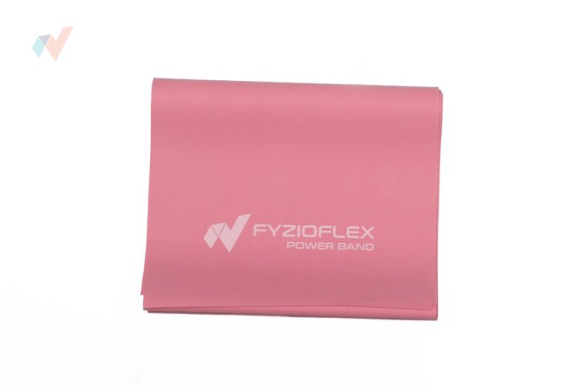FyzioFlex Power Band - posilovací guma, 2 m - růžová - extra lehká