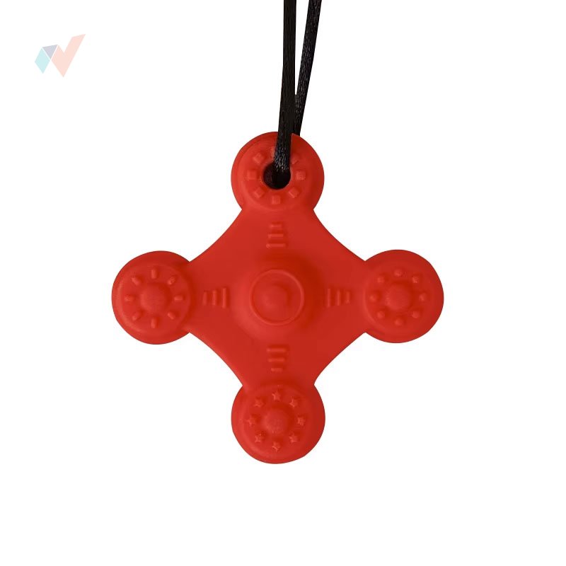 FyzioFlex Chew-it Cross - logopedické kousátko - Barva: Červená