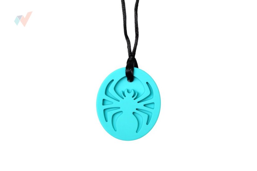 FyzioFlex Chew-it Spider - logopedické hryzátko - Farba: Tyrkysová