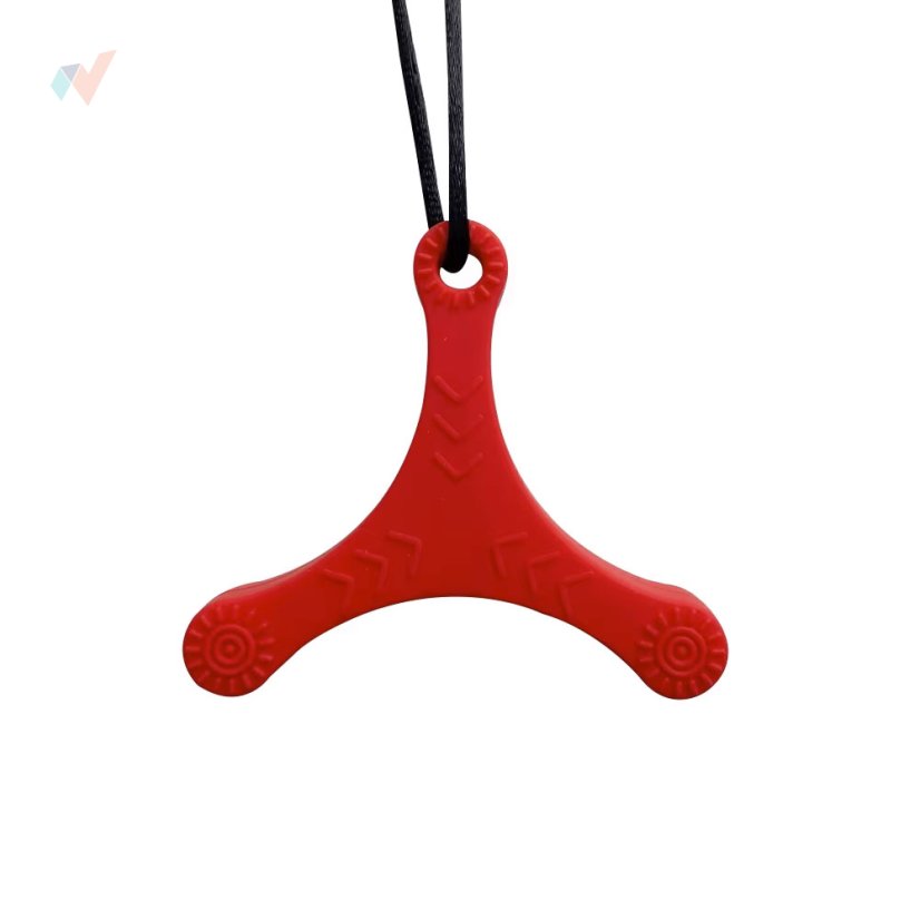 FyzioFlex Chew-it Boomerang - logopedické kousátko - Barva: Červená