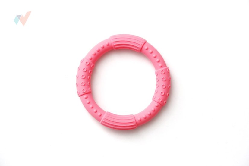 FyzioFlex Grab-it Circle - hryzátko s výstupkami pre menšie deti - Farba: Tyrkysová