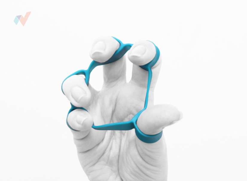 FyzioFlex Finger Band - posilovač prstů - 3 kg - Světle modrá