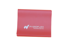 FyzioFlex Power Band - posilovací guma, 2 m - bordová - těžká