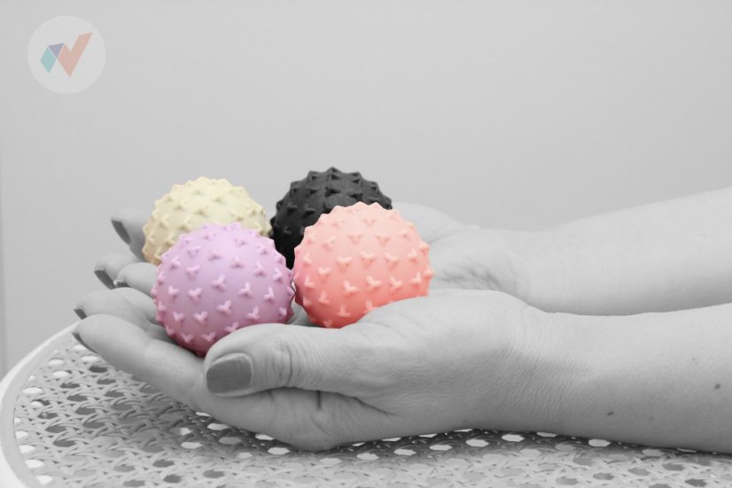 FyzioFlex Peanut Ball - malá masážna loptička - ružová