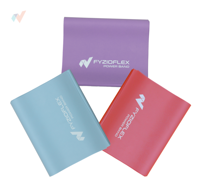 Set 3 těžkých posilovacích gum FyzioFlex Power Band