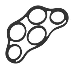 FyzioFlex Finger Band - posilovač prstů - 4 kg - Černá