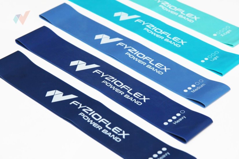 FyzioFlex Power Band Circle - set 5 odporových gum - modré